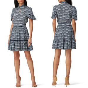 Scotch & Soda Ladder Lace Printed Dress - Size S